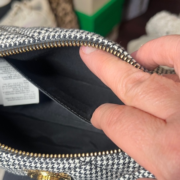 Versace Mini Barrel Bag – Houndstooth Fabric & Lamb Leather - NWT - Picture 11 of 16